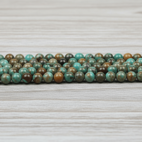 Doğal Turkuaz Taşı 7 mm Küre Kesim Dizi Taş | Takı ve Aksesuar Tasarımı İçin