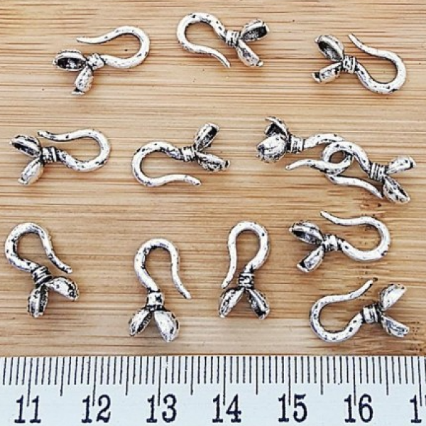 Pirinç Kancalı Düğüm Kapama – Gümüş Kaplama (1 Adet)