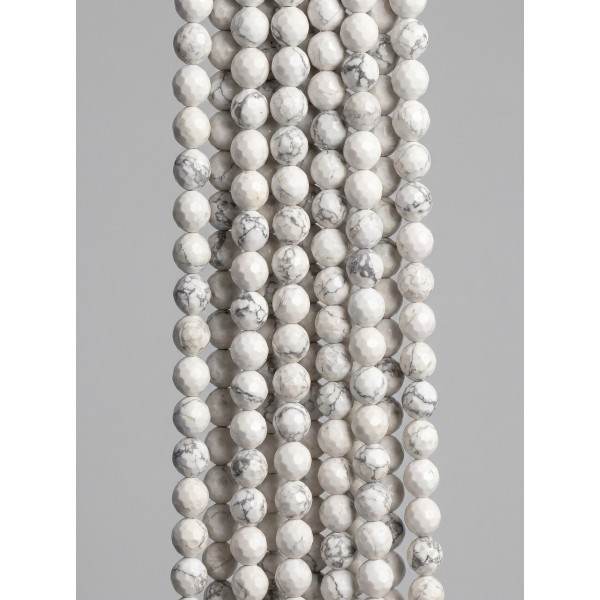 Havlit Doğal Taş Dizi - 10 mm Fasetli Küre Kesim (1 Dizi ~37 cm)