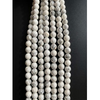 Havlit Doğal Taş Dizi - 8 mm Fasetli Küre Kesim (1 Dizi ~38 cm)