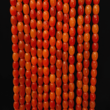 Turuncu Akik Taşı Doğal Taş Dizi - 10x6 mm Fıçı Kesim (35 cm)