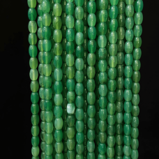 Yeşil Akik Taşı Doğal Taş Dizi - 10x6 mm Fıçı Kesim (35 cm)