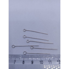 925 Ayar Gümüş 30 mm Halkalı İnce Takı Çivisi İğnesi – Takı Yapım Malzemesi