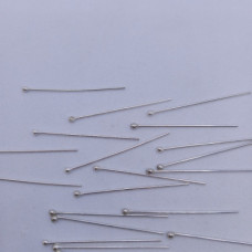 925 Ayar Gümüş 37 mm Top Başlı Takı Çivisi İğnesi