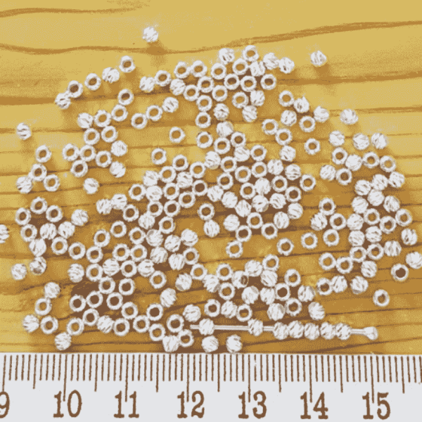 925 Ayar Gümüş Lazerli Mini Top Boncuk 3 mm