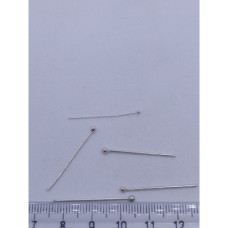 925 Ayar Gümüş 23 mm Top Başlı Takı Çivisi İğnesi