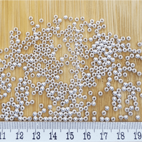 925 Ayar Gümüş Mini Top Boncuk 3 mm | Parlak ve Minimal Takı Detayı