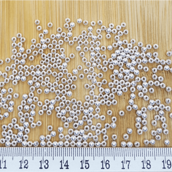 925 Ayar Gümüş Mini Top Boncuk 3 mm | Parlak ve Minimal Takı Detayı