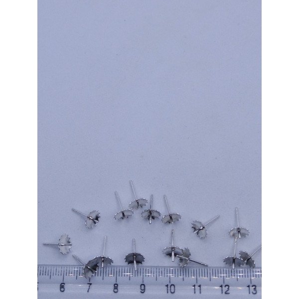 925 Ayar Gümüş Küpe Çivisi – Takı Yapımı İçin 1 Çift (2 Adet)