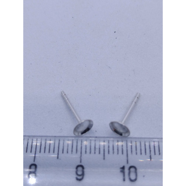 925 Ayar Gümüş Küpe Çivisi – Takı Yapımı İçin 1 Çift (2 Adet)