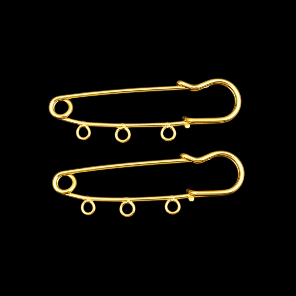 3 Halkalı Metal İskoç İğne - Gold Renk (1 Adet) 3 Halkalı Metal İskoç İğne - Gold Renk (1 Adet)