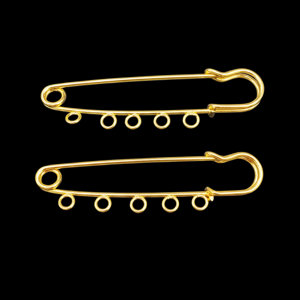 5 Halkalı Metal İskoç İğne - Gold Renk (1 Adet) 5 Halkalı Metal İskoç İğne - Gold Renk (1 Adet)
