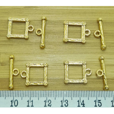 Altın Kaplama Dörtgen T Kapama Aperesi – Takı Tasarımı İçin Şık ve Dayanıklı Seçim