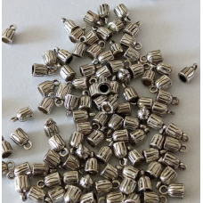 Gümüş Kaplama Metal Kordon Kapama – Takı Tasarımı İçin Dayanıklı ve Şık Aparat | Adet Satış