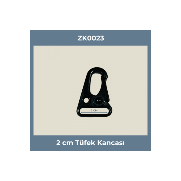 2 cm Siyah Boyalı Metal Tüfek Kancası – Profesyonel Tip Karabina 2 cm Siyah Boyalı Metal Tüfek Kancası – Profesyonel Tip Karabina