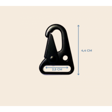 Siyah Boyalı G3 Tüfek Kancası – 2,5 x 4,4 cm Metal Askı Aparatı