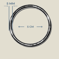 5 cm x 5 mm Yuvarlak Kaynaklı Metal Halka (Metal Renk) 5 cm x 5 mm Yuvarlak Kaynaklı Metal Halka (Metal Renk)