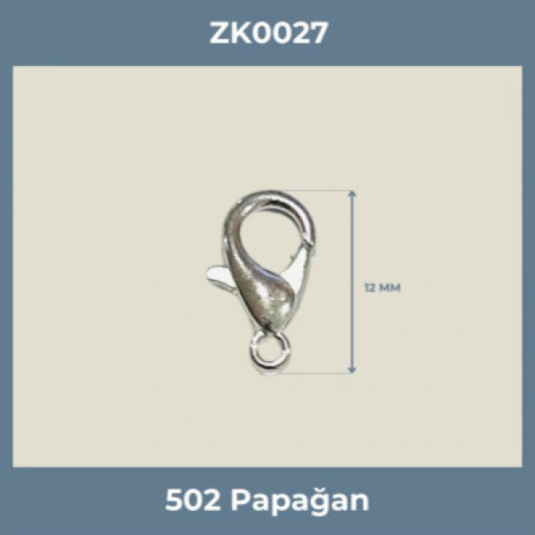 12 MM Papağan Kanca Nikel – Metal Takı ve Anahtarlık Kilidi Aparatı (Min. 500 Adet) 12 MM Papağan Kanca Nikel – Metal Takı ve Anahtarlık Kilidi Aparatı (Min. 500 Adet)