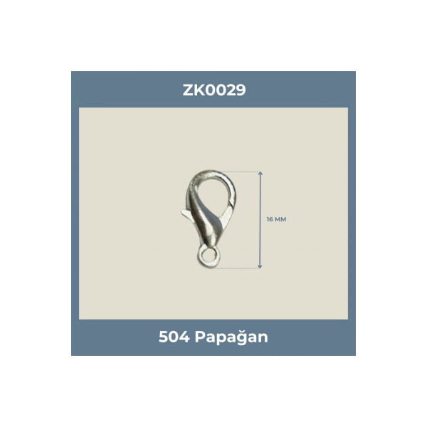 16 MM Papağan Kanca Nikel – Metal Takı ve Anahtarlık Kilidi Aparatı (Min. 200 Adet) 16 MM Papağan Kanca Nikel – Metal Takı ve Anahtarlık Kilidi Aparatı (Min. 200 Adet)