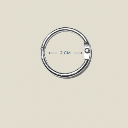 2 cm Metal Kilitli Halka – Ciltleme ve Menü Halkası (Nikel)