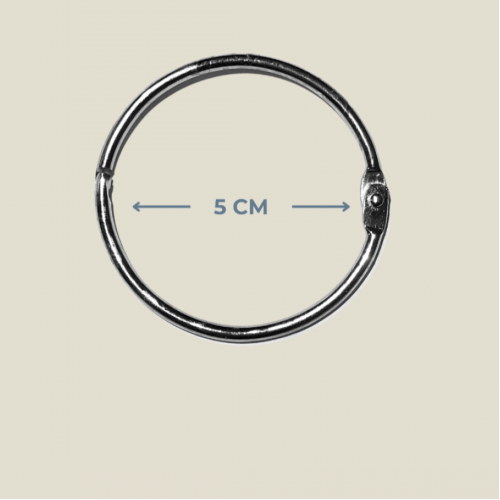 5 cm Metal Kilitli Halka – Büyük Boy Ciltleme ve Menü Halkası