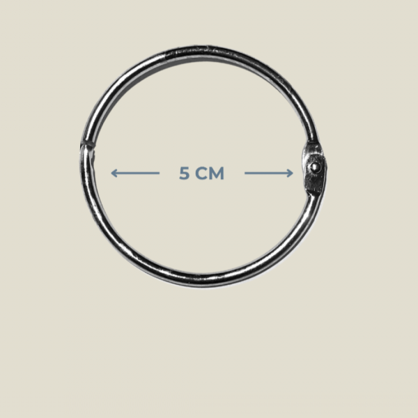 5 cm Metal Kilitli Halka – Büyük Boy Ciltleme ve Menü Halkası