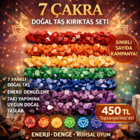 7 Çakra Doğal Taş Kırıktaş Seti – 7 Farklı Enerji Taşı (Her Biri Yaklaşık 80 cm Dizi) 7 Çakra Doğal Taş Kırıktaş Seti – 7 Farklı Enerji Taşı (Her Biri Yaklaşık 80 cm Dizi)