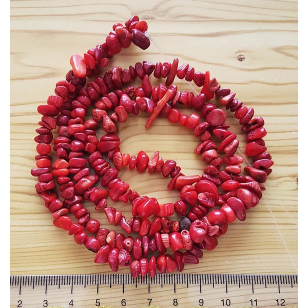 Mercan Kırık Taş Dizi – 80 cm Takı Malzemesi