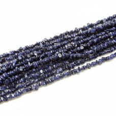 Lacivert Yıldız Taşı Kırık Doğal Taş Dizi – 80 cm Boncuk