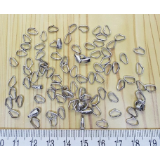 Pirinç Kolye Ucu Klipsi 7,5 mm Metal Renk Free Nikel