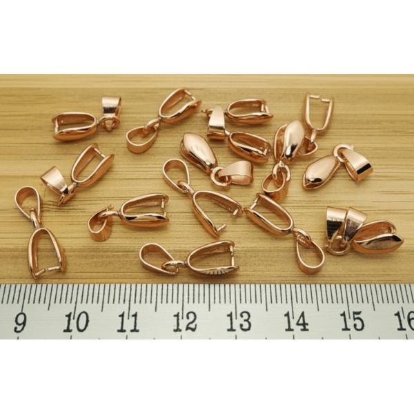 Pirinç Tırnaklı Kolye Ucu Klipsi – Küpe Ucu Klipsi Rose Kaplama