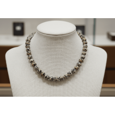 Doğal Dalmaçyalı Jasper Taşı Kolye