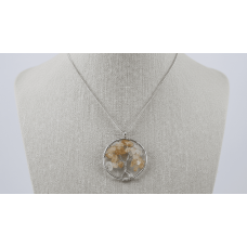 Sitrin Doğal Taş Hayat Ağacı Kolye – Enerji, Denge ve Pozitiflik