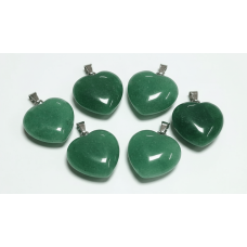 Kalp Şeklinde Aventurin Taşı Kolye Ucu – Doğal Taşlı Şık Takı Modeli