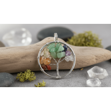 Karışık Doğal Taş Hayat Ağacı Kolye | Enerji ve Şıklık