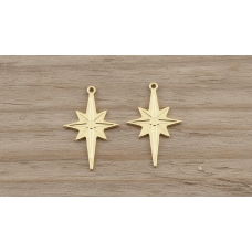 Altın Kaplama Kutup Yıldızı Model Kolye Ucu – Takı Yapım Aparatı