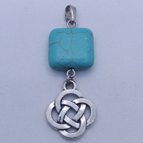 Turkuaz Taşlı Kolye Ucu 