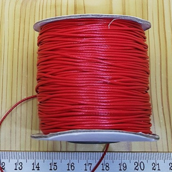 Parlak Deri Görünümlü Kore Takı İpi 1 mm Kırmızı| Bobin Satış