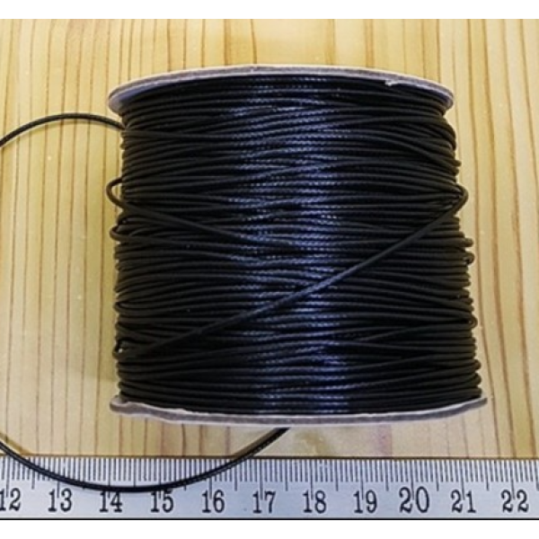 Parlak Deri Görünümlü Kore Takı İpi 1 mm Siyah| Bobin Satış