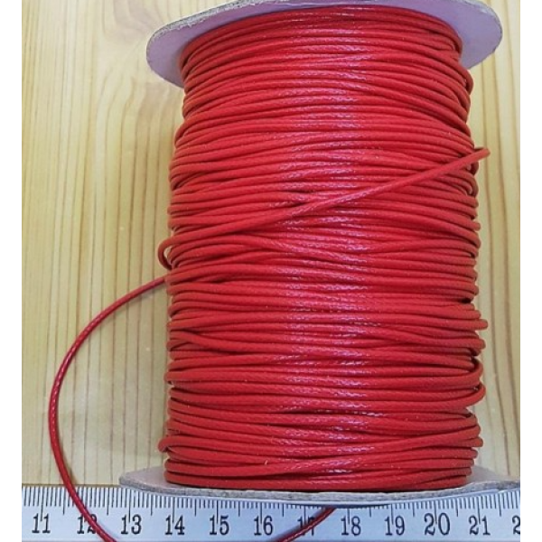 Parlak Deri Görünümlü Kore Takı İpi 1,5 mm Kırmızı | Dayanıklı ve Estetik Tasarımlar