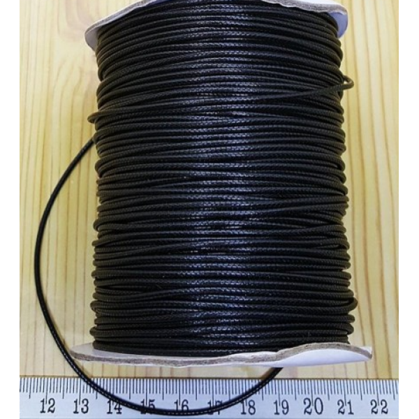 Parlak Deri Görünümlü Kore Takı İpi 1,5 mm Siyah | Dayanıklı ve Estetik Tasarımlar