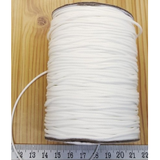 Parlak Deri Görünümlü Kore Takı İpi 2 mm Beyaz | 1 Bobin 90-100 m