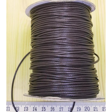 Parlak Deri Görünümlü Kore Takı İpi 2 mm Koyu Kahverengi | 1 Bobin 100 m