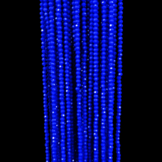 4 mm Saks Mavi Rondela Kesim Kristal Cam Boncuk Dizisi (120 Adet)