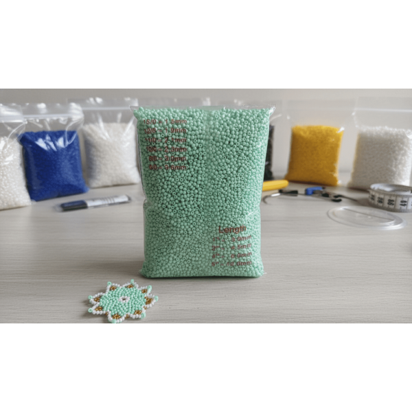 Kum Boncuk 250 Gram Paket | Takı ve El Sanatları Malzemesi – Serraada