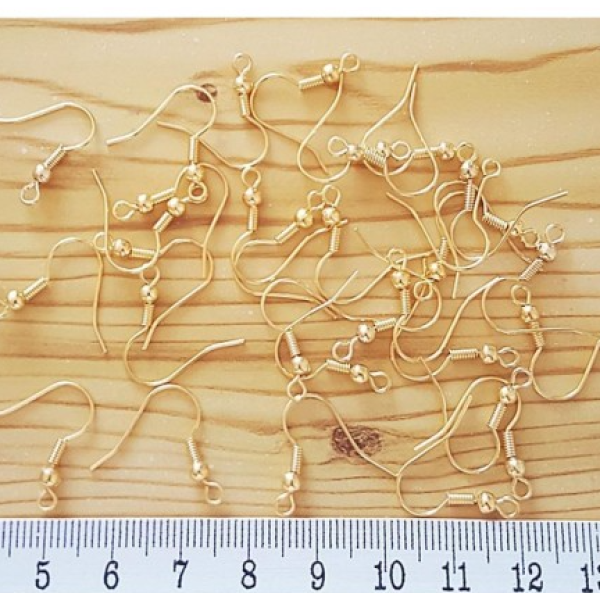 Küpe Kancası Askısı Sarı Renk – 50 Adet Takı Aparatı