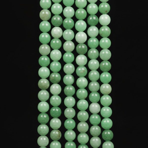 10 mm Krizopras Doğal Taş Dizi - Pürüzsüz Küre Kesim (38 cm)