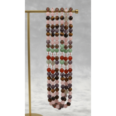 10 mm 7 Çakra Doğal Taş Dizi - Pürüzsüz Küre Kesim Karışık Doğal Taş (38 cm)