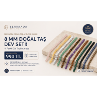 8 mm Doğal Taş Dev Seti - 11 Farklı Dizi Taş Bir Arada