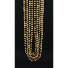8 mm Odun Jasper Doğal Taş Dizi - Pürüzsüz Küre Kesim (38 cm)